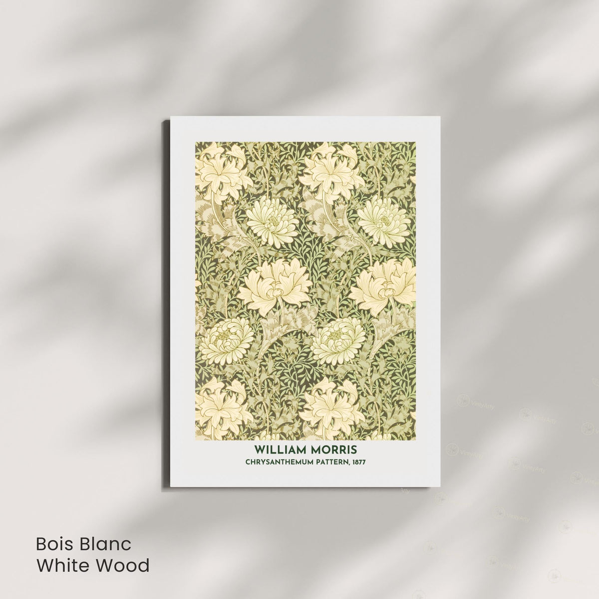 Affiche William Morris Chrysanthemum Pattern 1877 – Poster floral vintage Arts & Crafts, impression murale botanique, décoration intérieure